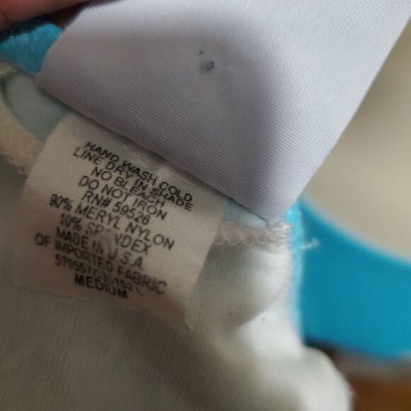 BECCA Blue Button Accented Bikini Set Size Medium - Picture 16 of 16